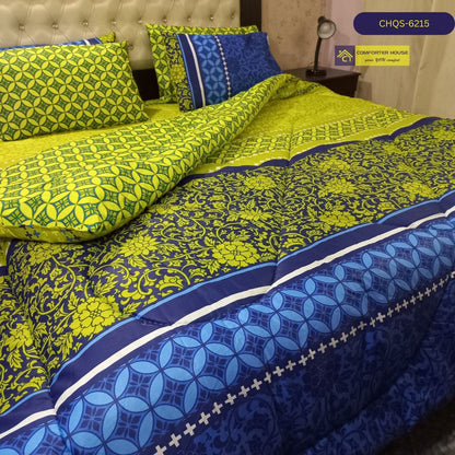 6 Pcs Vicky Razai Set | Mix Cotton | Double Bed | King Size | CHQS-6215 | Comforter House