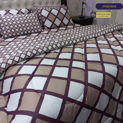 6 Pcs Vicky Razai Set | Mix Cotton | Double Bed | King Size | CHQS-6216 | Comforter House