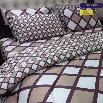 6 Pcs Vicky Razai Set | Mix Cotton | Double Bed | King Size | CHQS-6216 | Comforter House