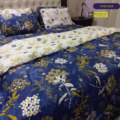 6 Pcs Vicky Razai Set | Mix Cotton | Double Bed | King Size | CHQS-6218 | Comforter House