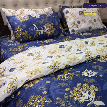 6 Pcs Vicky Razai Set | Mix Cotton | Double Bed | King Size | CHQS-6218 | Comforter House