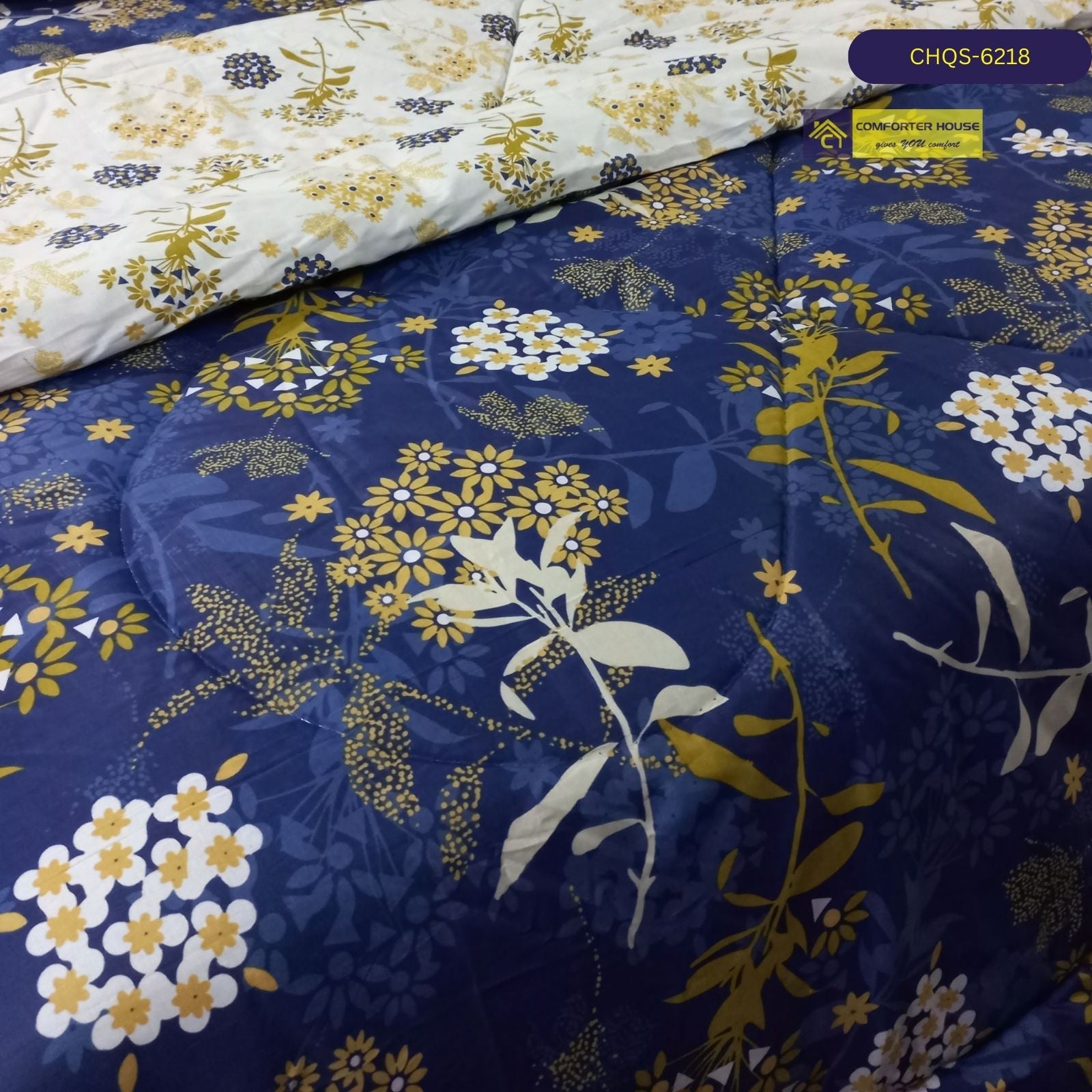 6 Pcs Vicky Razai Set | Mix Cotton | Double Bed | King Size | CHQS-6218 | Comforter House