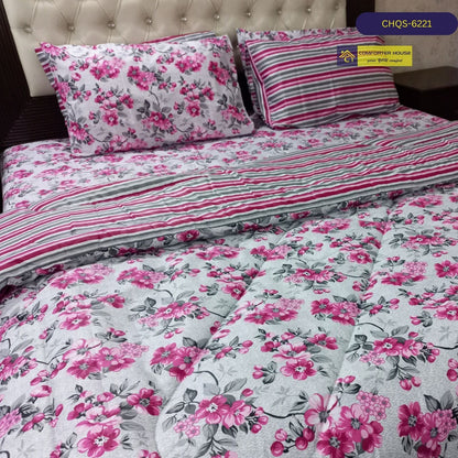 6 Pcs Vicky Razai Set | Mix Cotton | Double Bed | King Size | CHQS-6221