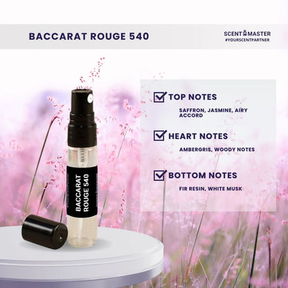 Baccarat Rouge 540 - Impression by Scent Master | 5 ML Tester Pack