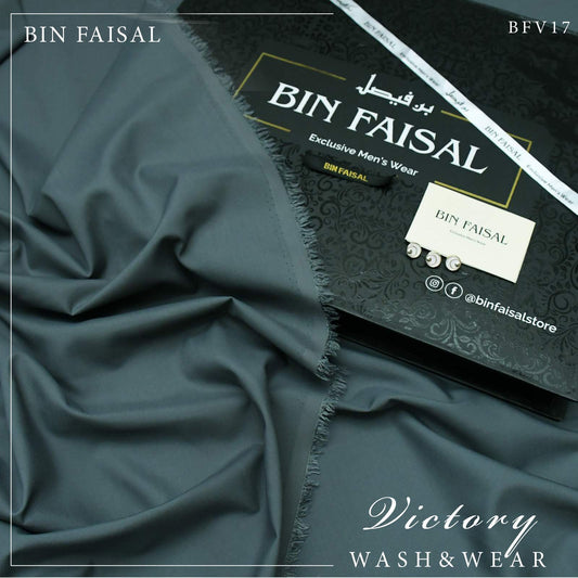 BIN FASIAL Victory Premium Quality Wash and Wear Tropical Fabric for All Seasons - Steel Gray - Online at Best Price in Pakistan | BFV-17