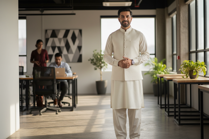 Business Professional in Off-White Fabric