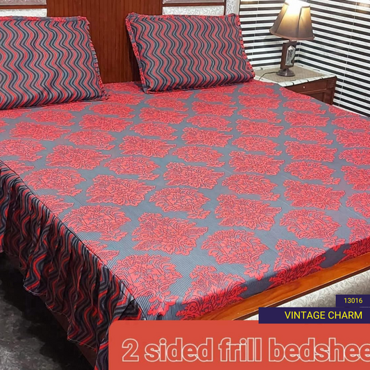 Vintage Charm - Frilled Bed Sheet