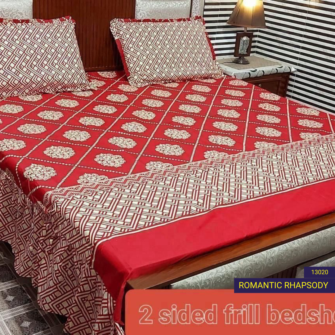 Romantic Rhapsody - Frilled Bed Sheet