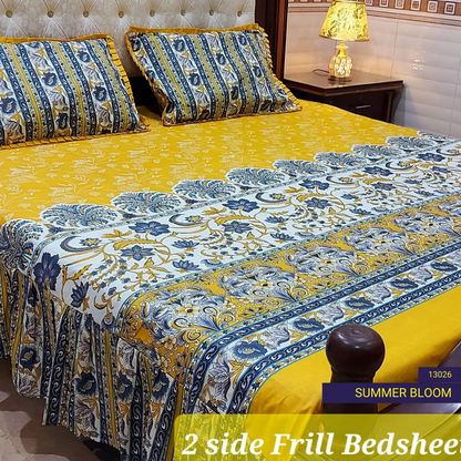 Summer Bloom - Frilled Bed Sheet