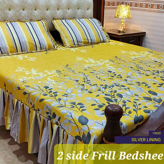 Silver Lining - Frilled Bed Sheet