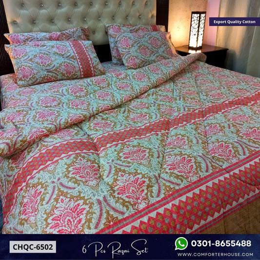 Comforter House | Pure Cotton Vicky Razai Set | Double Bed | King Size | CHQC-6502