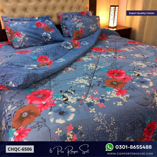 Comforter House | Pure Cotton Vicky Razai Set | Double Bed | King Size | CHQC-6506