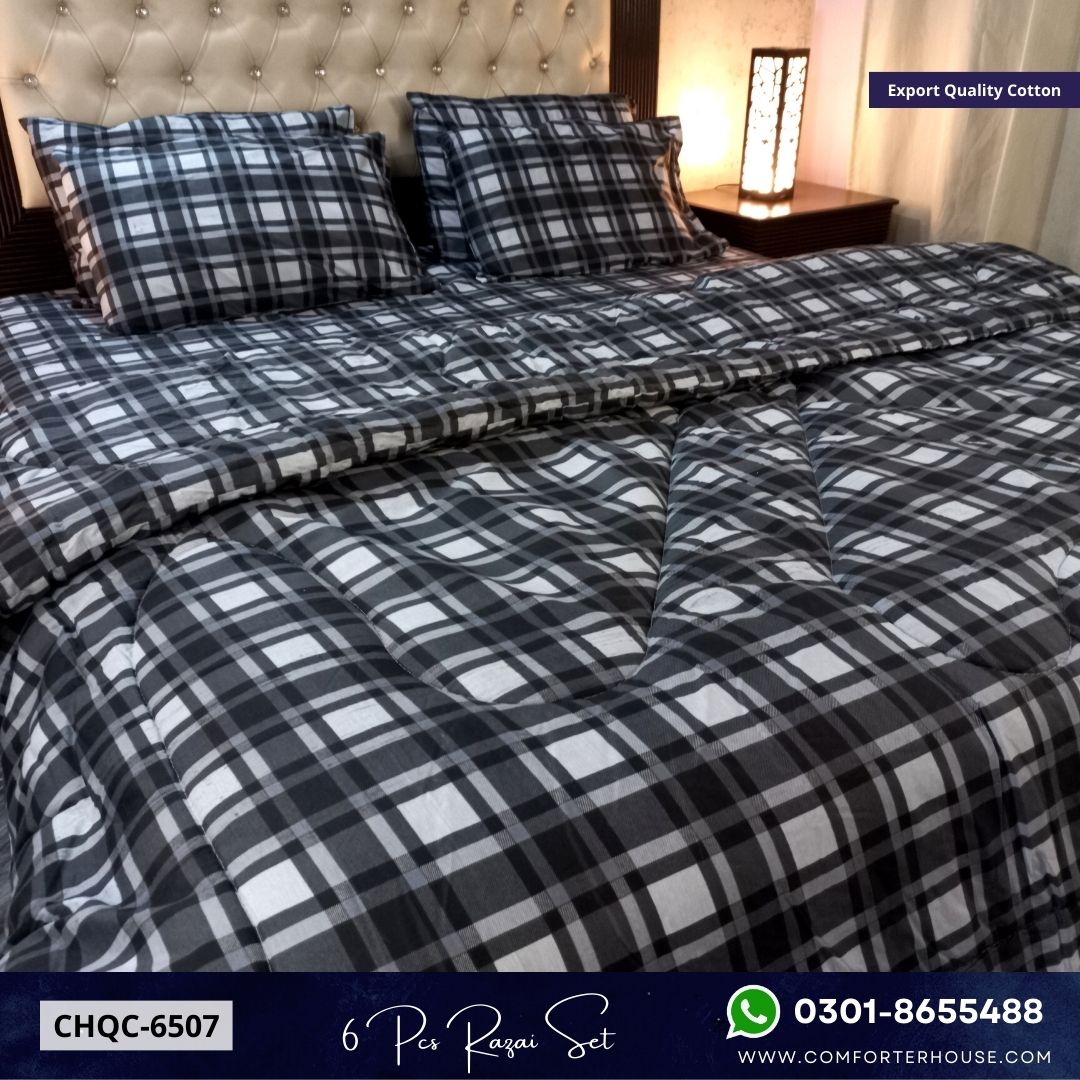 Comforter House | Pure Cotton Vicky Razai Set | Double Bed | King Size | CHQC-6507