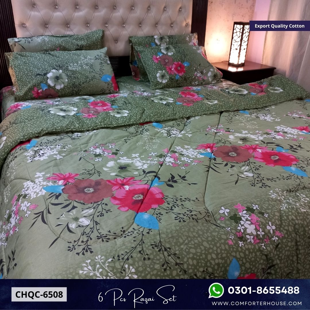 Comforter House | Pure Cotton Vicky Razai Set | Double Bed | King Size | CHQC-6508