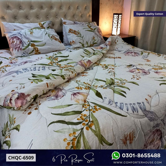 Comforter House | Pure Cotton Vicky Razai Set | Double Bed | King Size | CHQC-6509