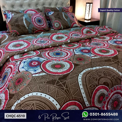 Comforter House | Pure Cotton Vicky Razai Set | Double Bed | King Size | CHQC-6510