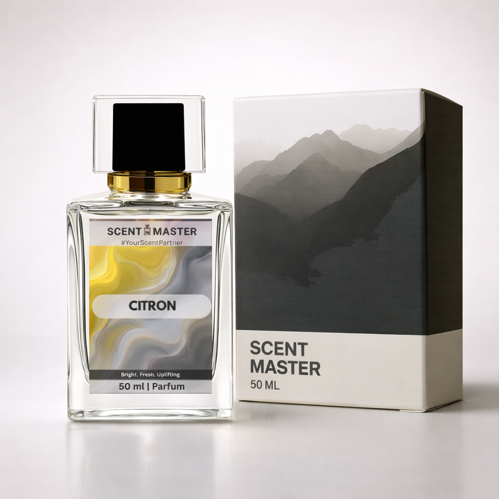 Scent Master Citron perfume bottle and packaging on a white background