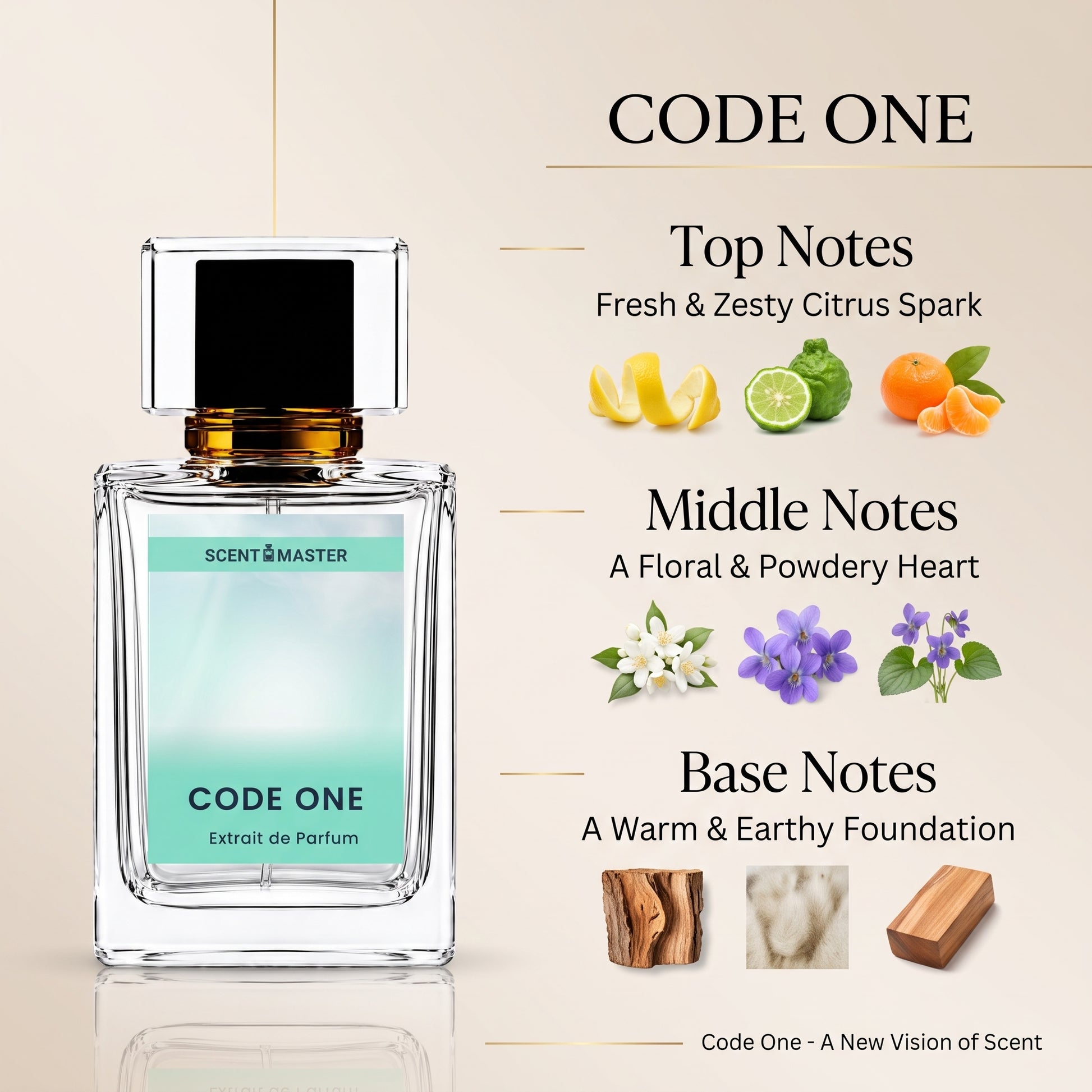 Code One Perfume Fragrance Notes Infographic
