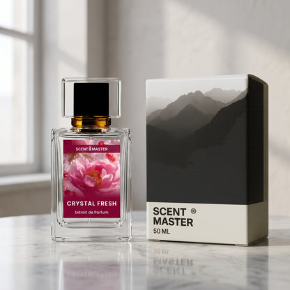 Crystal Fresh perfume bottle and box by Scent Master