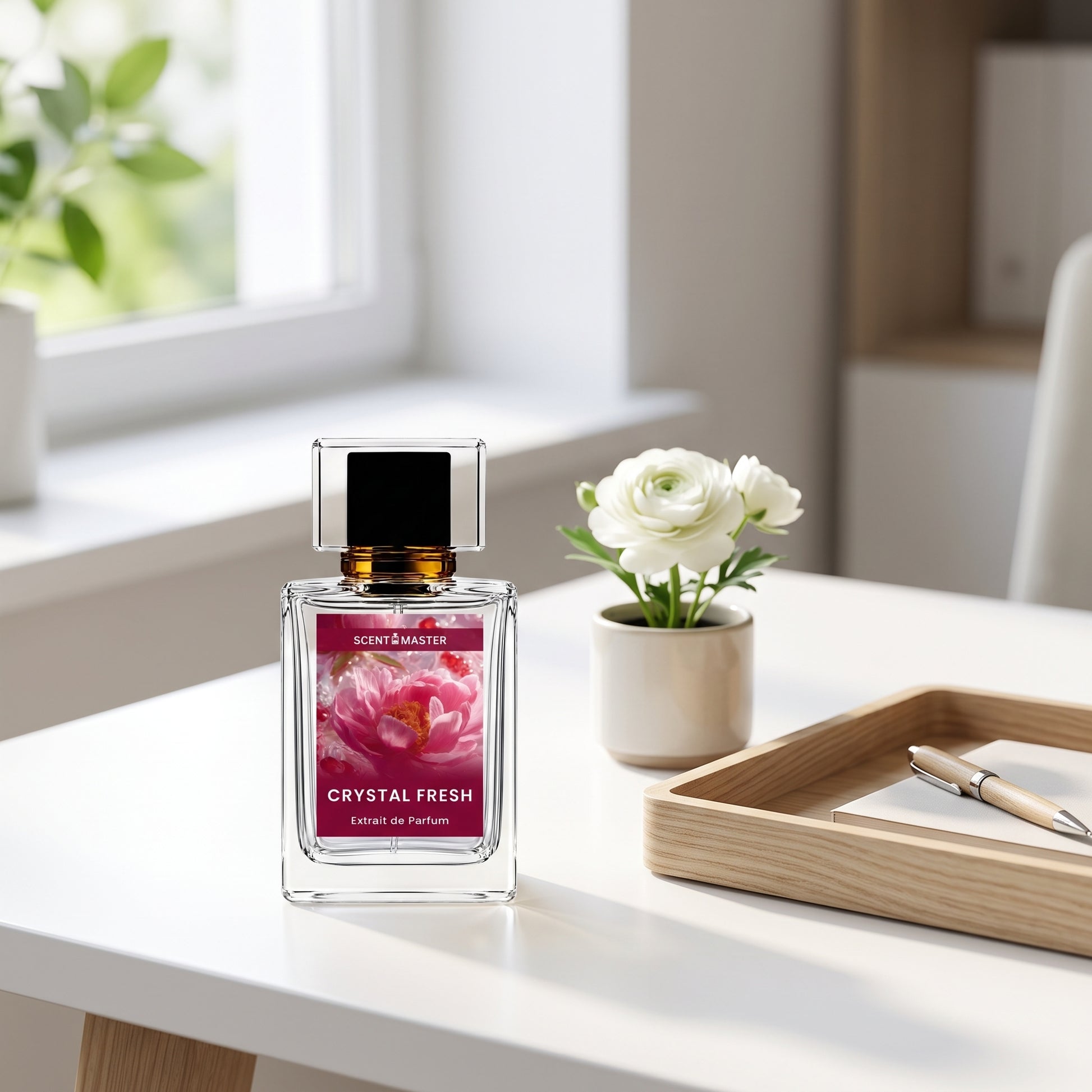 Crystal Fresh perfume in a fresh daily office lifestyle setting