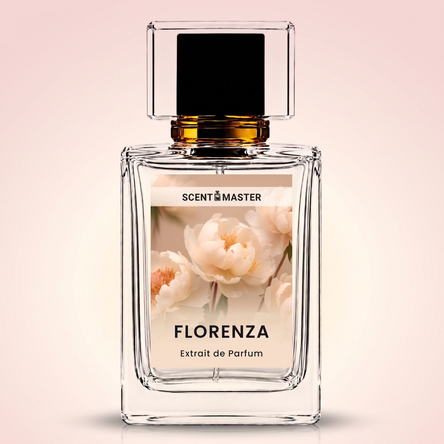 Florenza soft floral perfume bottle front view by Scent Master.