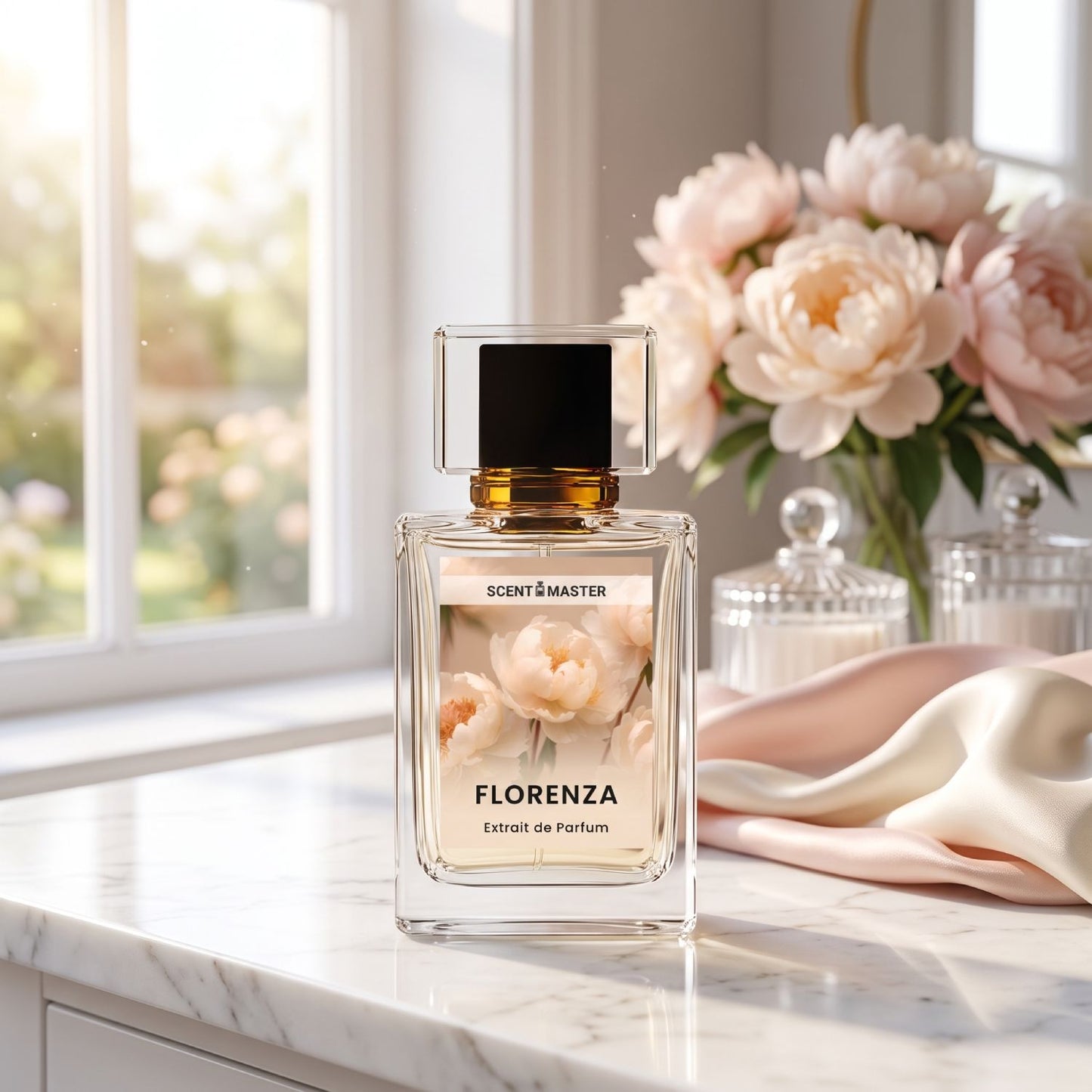 Florenza perfume in a bright, everyday lifestyle setting.