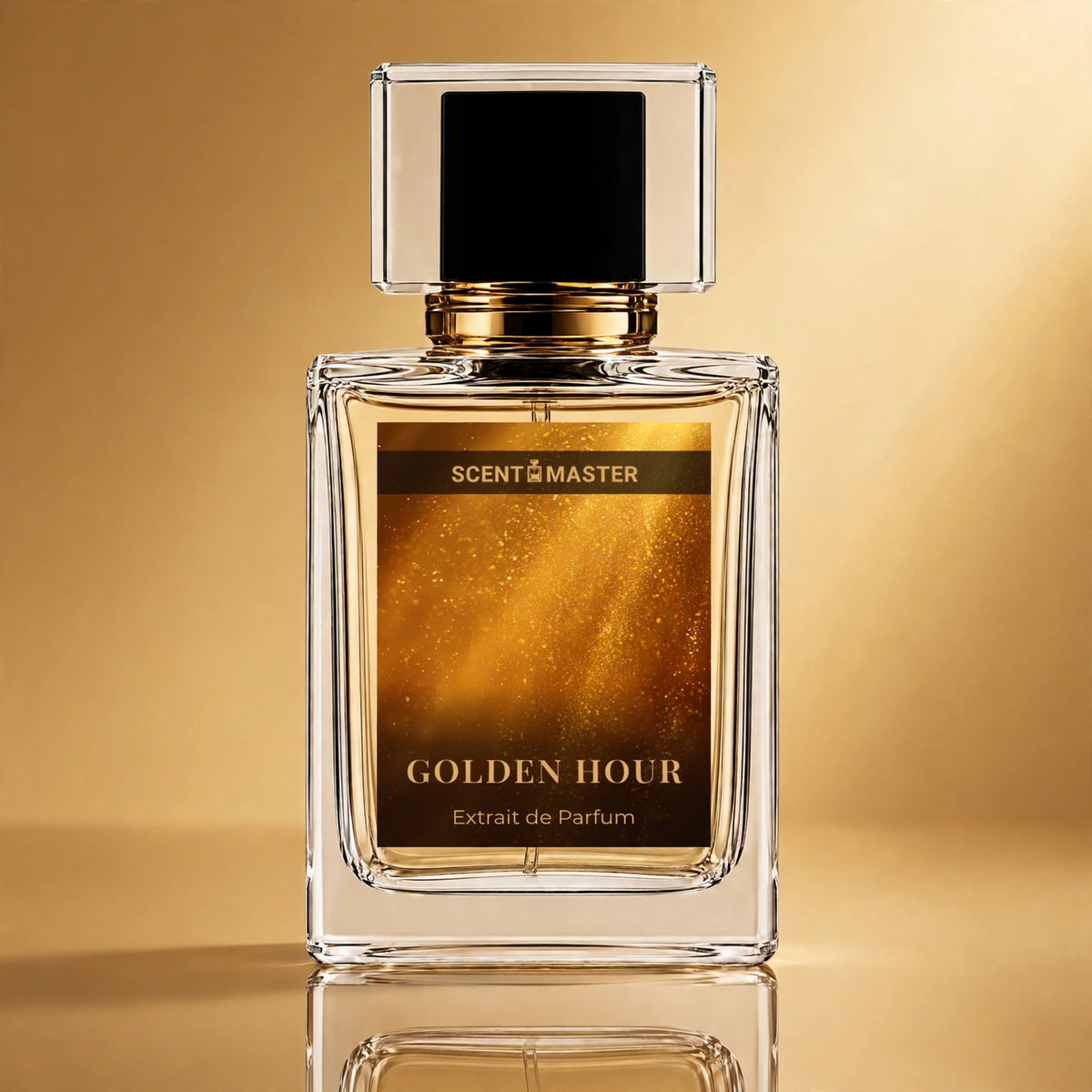 Golden Hour 100ml perfume bottle product render