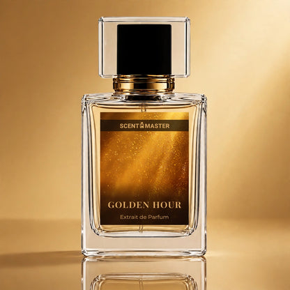 Golden Hour 100ml perfume bottle product render