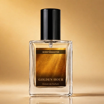 Golden Hour 30ml perfume bottle product render