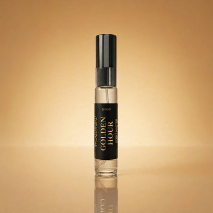 Golden Hour 5ml perfume bottle product render