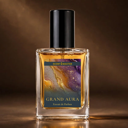 Grand Aura 30ml perfume bottle render by Scent Master