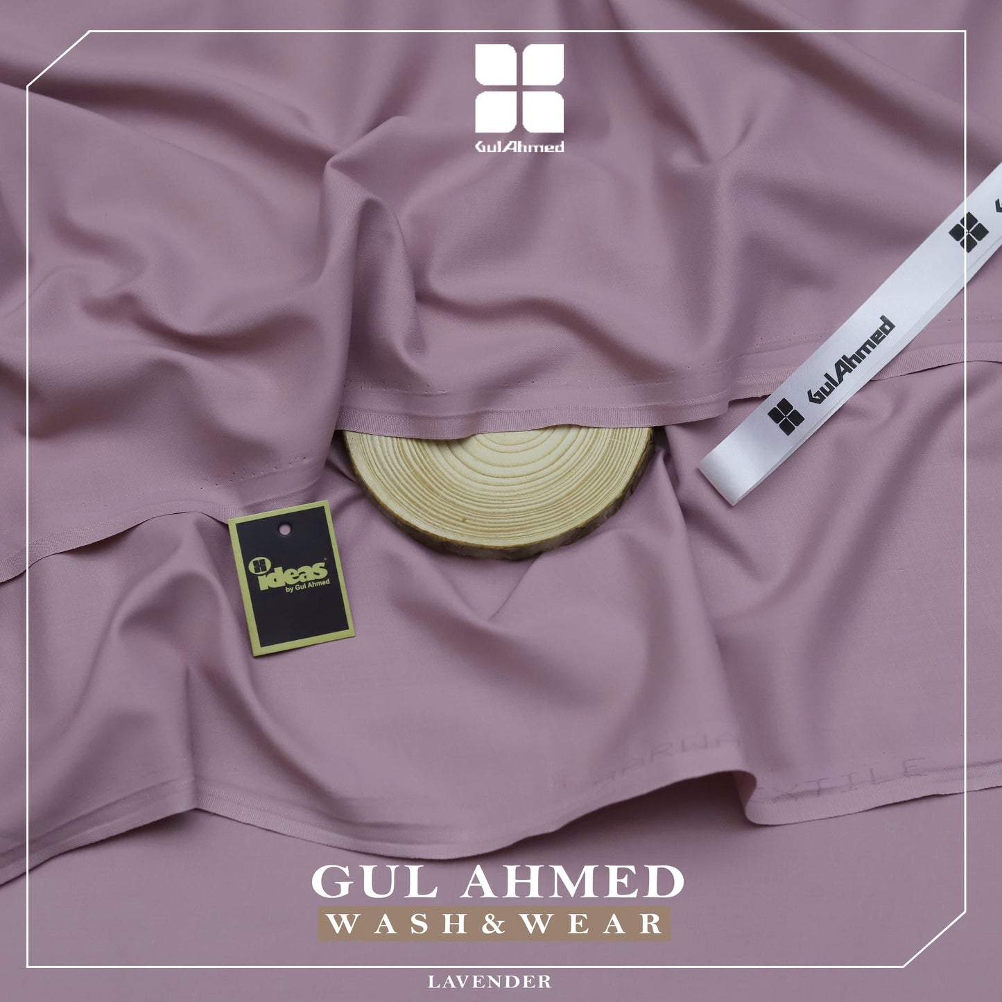 Gul Ahmed Elegance Wash & Wear Unstitched Suit Fabric | Premium Ready-to-Stitch | Lavender | GAWM-08