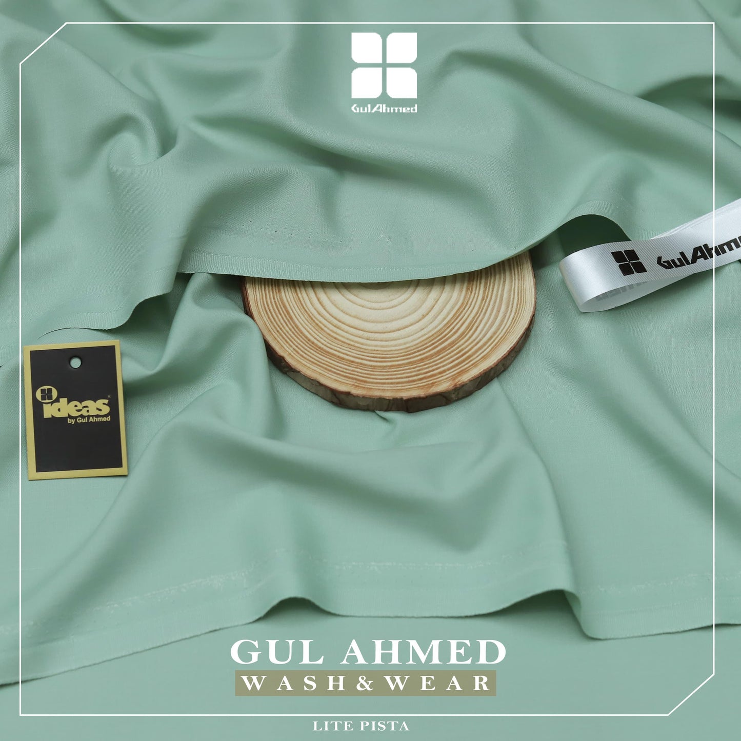 Gul Ahmed Elegance Wash & Wear Unstitched Suit Fabric | Premium Ready-to-Stitch | Lite Pista | GAWM-10