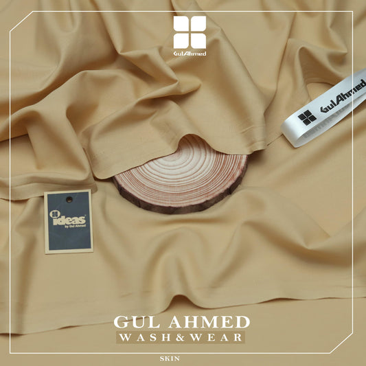 Gul Ahmed Elegance Wash & Wear Unstitched Suit Fabric | Premium Ready-to-Stitch | Skin | GAWM-16