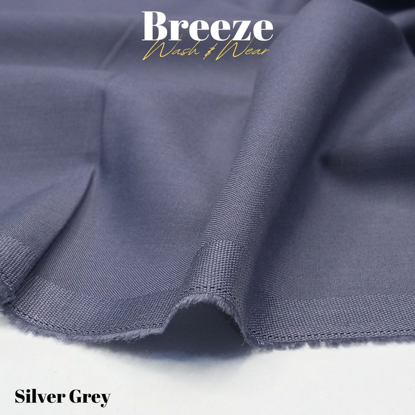 Breeze by Libas-e-Andalus - Premium Quality Wash and Wear | Silver Grey