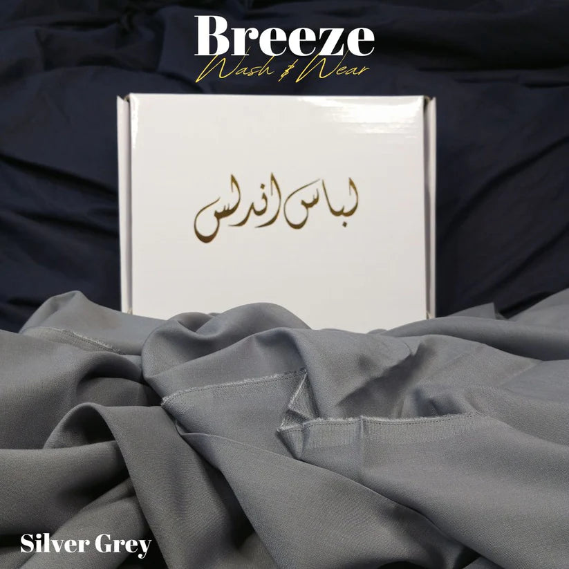 Breeze by Libas-e-Andalus - Premium Quality Wash and Wear | Silver Grey