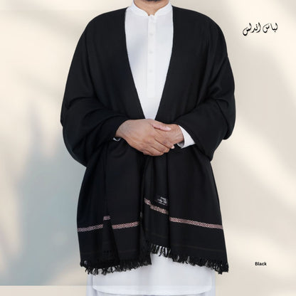 Original Blended Wool Shawl for Men | Black