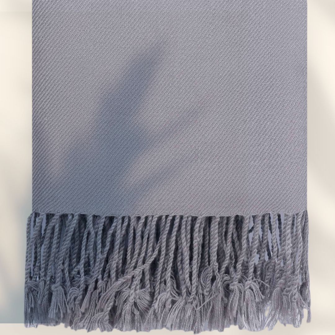 Original Blended Wool Shawl for Men | Gray