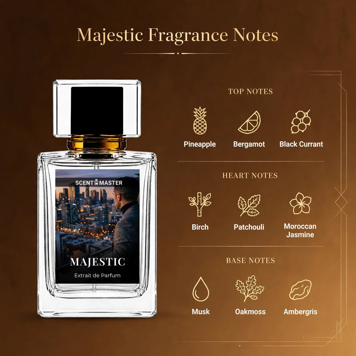 Majestic Perfume Fragrance Notes Infographic