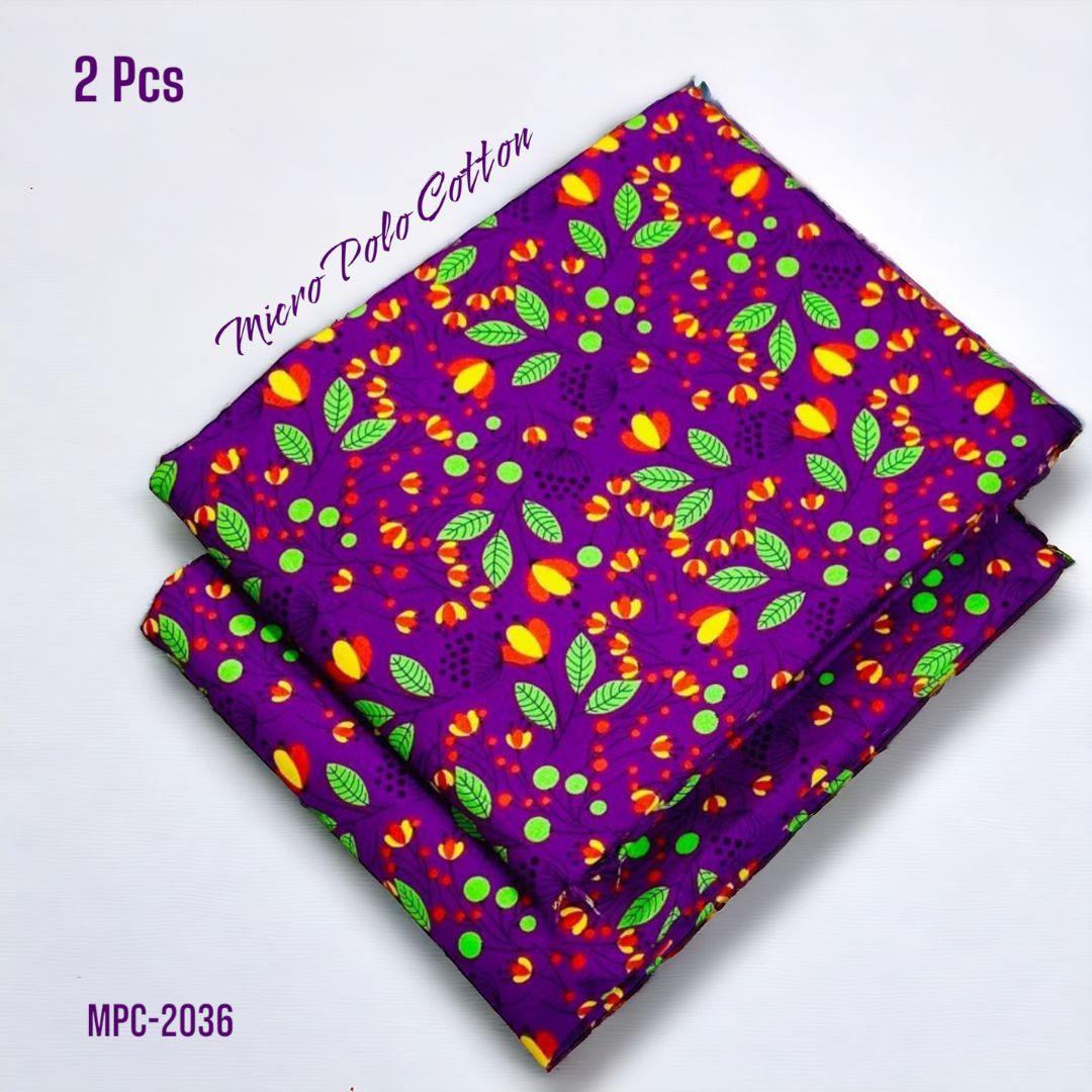 2 Pcs Floral Micro Polo Cotton - MPC-2036