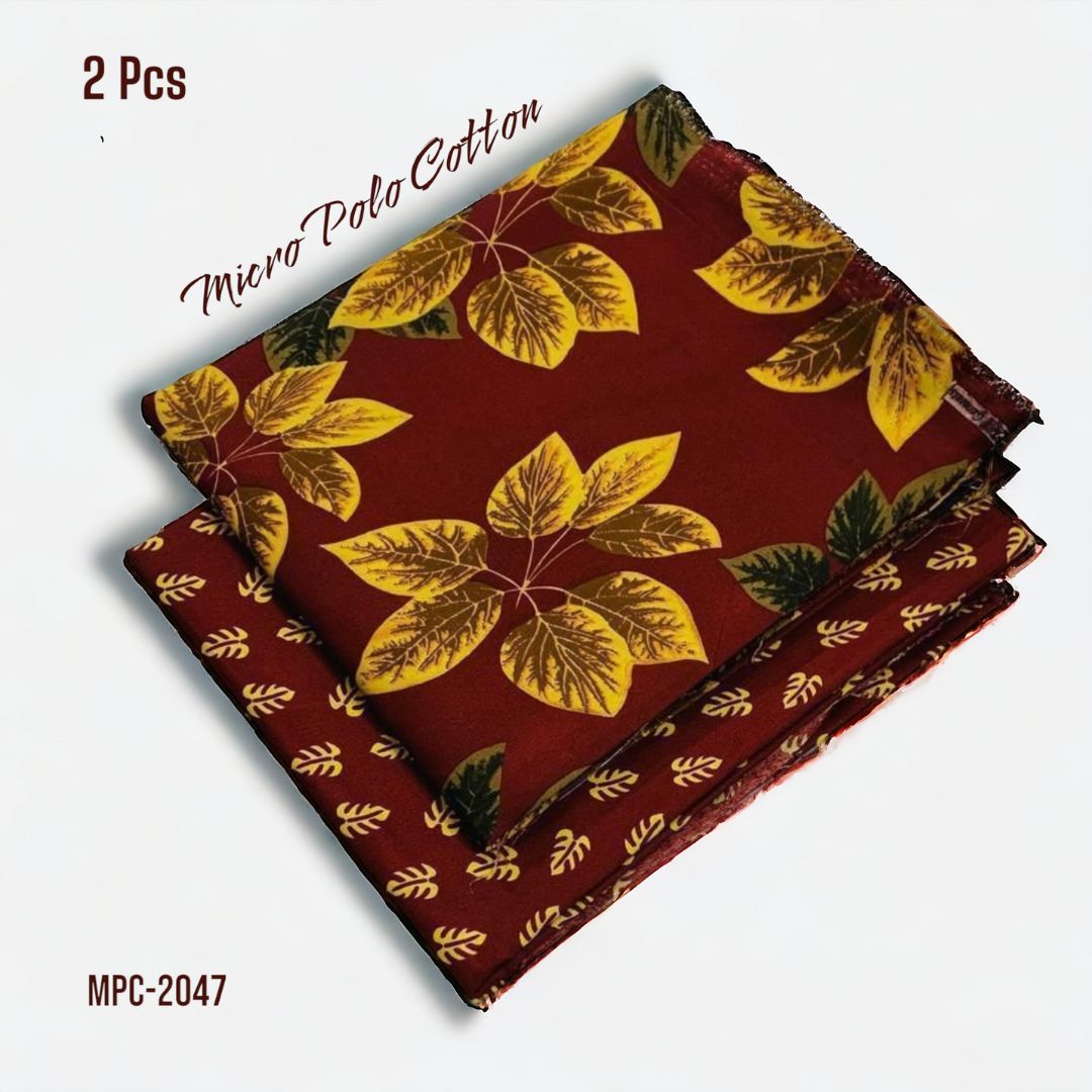 2 Pcs Floral Micro Polo Cotton - MPC-2047