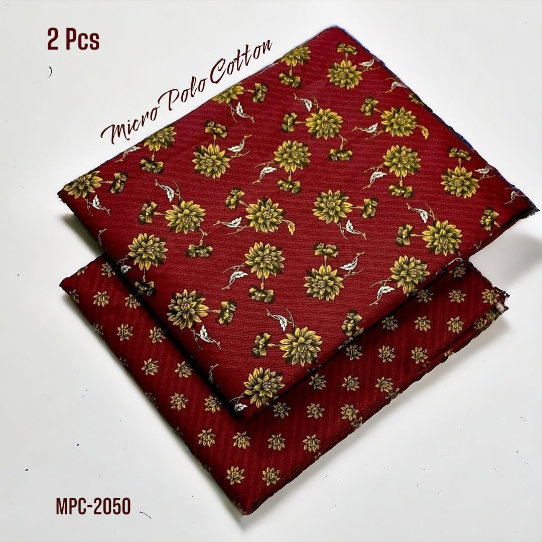 2 Pcs Floral Micro Polo Cotton - MPC-2050