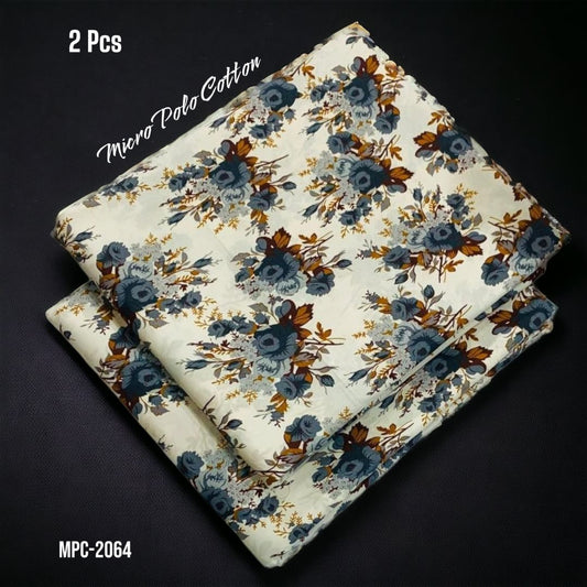 2 Pcs Floral Micro Polo Cotton - MPC-2064