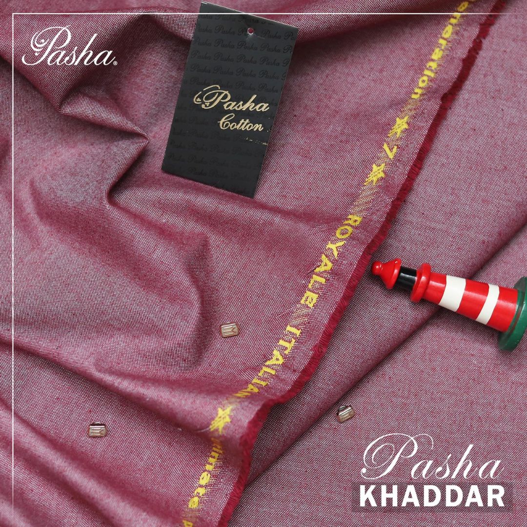 PASHA Premium Quality Soft Cotton Khaddar Unstitched Suit for Men