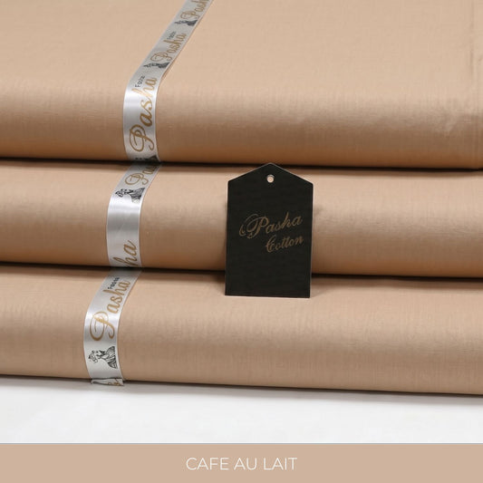 PASHA Premium Quality Soft Cotton Unstitched Suit for Men | Cafe Au Lait