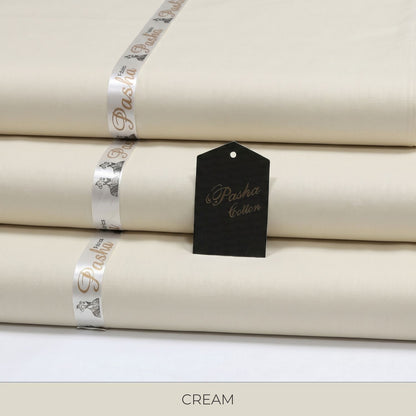 PASHA Premium Quality Soft Cotton Unstitched Suit for Men | Cream
