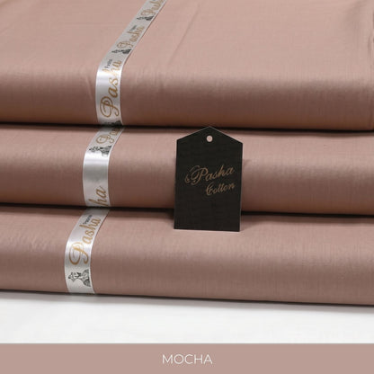 PASHA Premium Quality Soft Cotton Unstitched Suit for Men | Mocha
