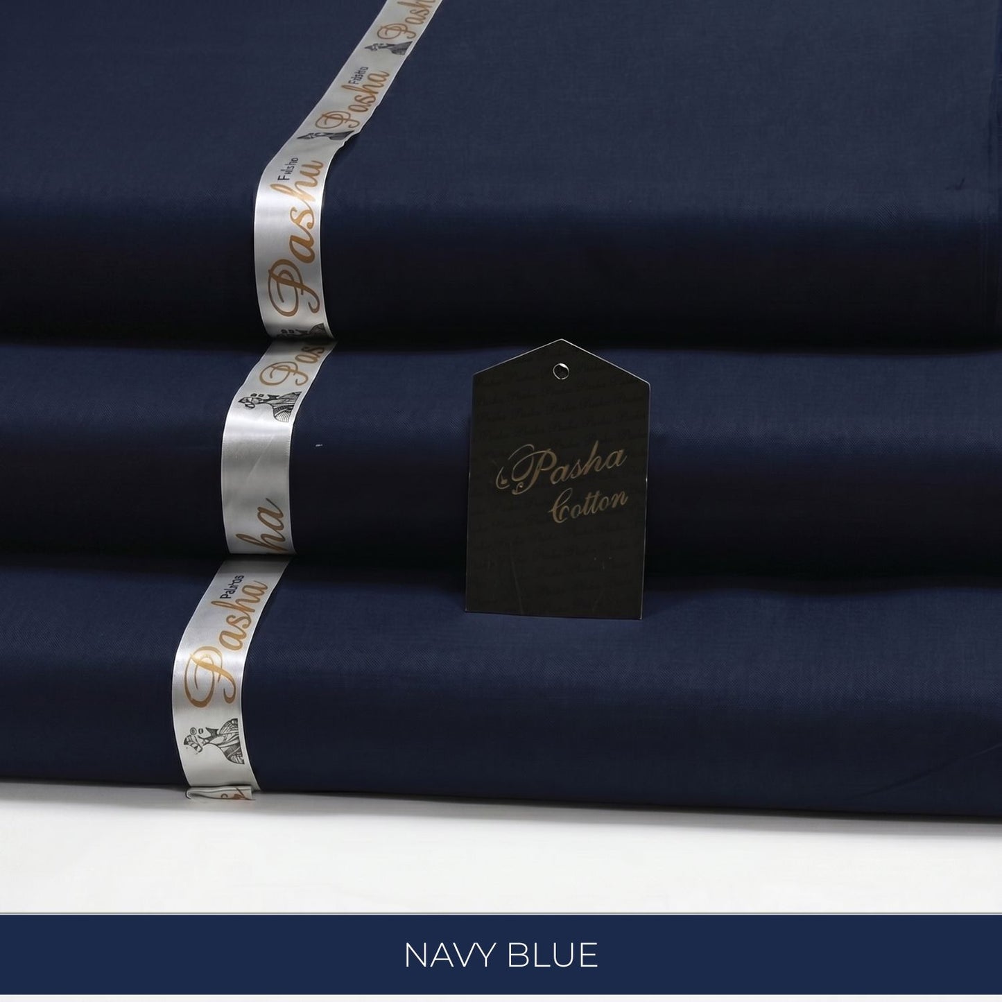Pasha Cotton navy blue unstitched shalwar kameez suit fabric for men – Egyptian soft cotton, 200 TC, 4.5 meters