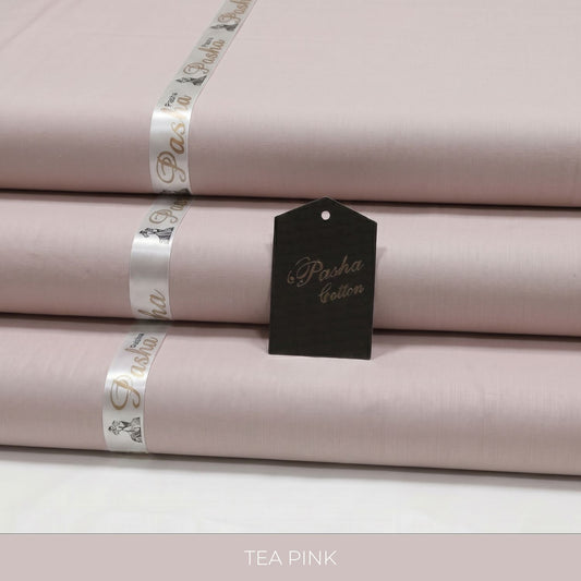 PASHA Premium Quality Soft Cotton Unstitched Suit for Men | Tea Pink