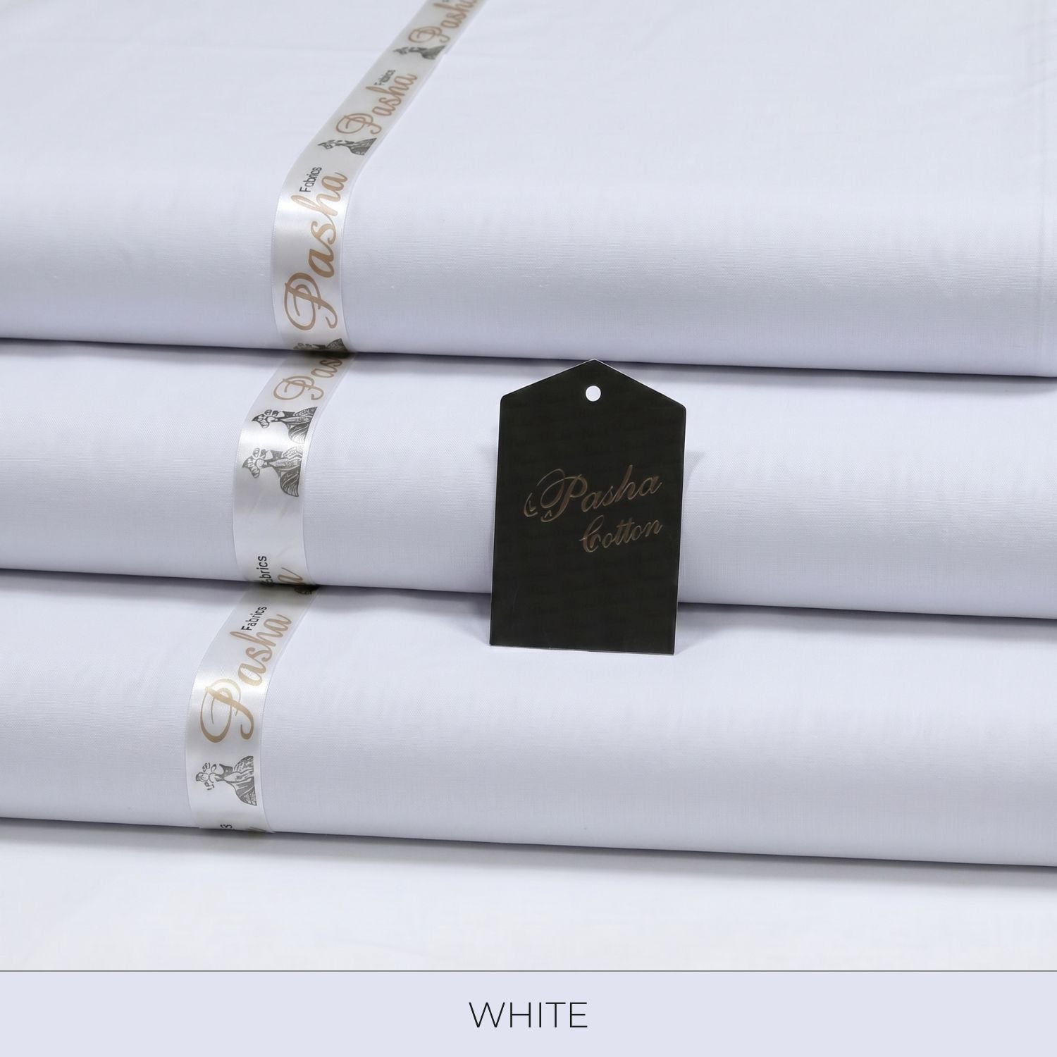 PASHA Premium Quality Soft Cotton Unstitched Suit for Men | White
